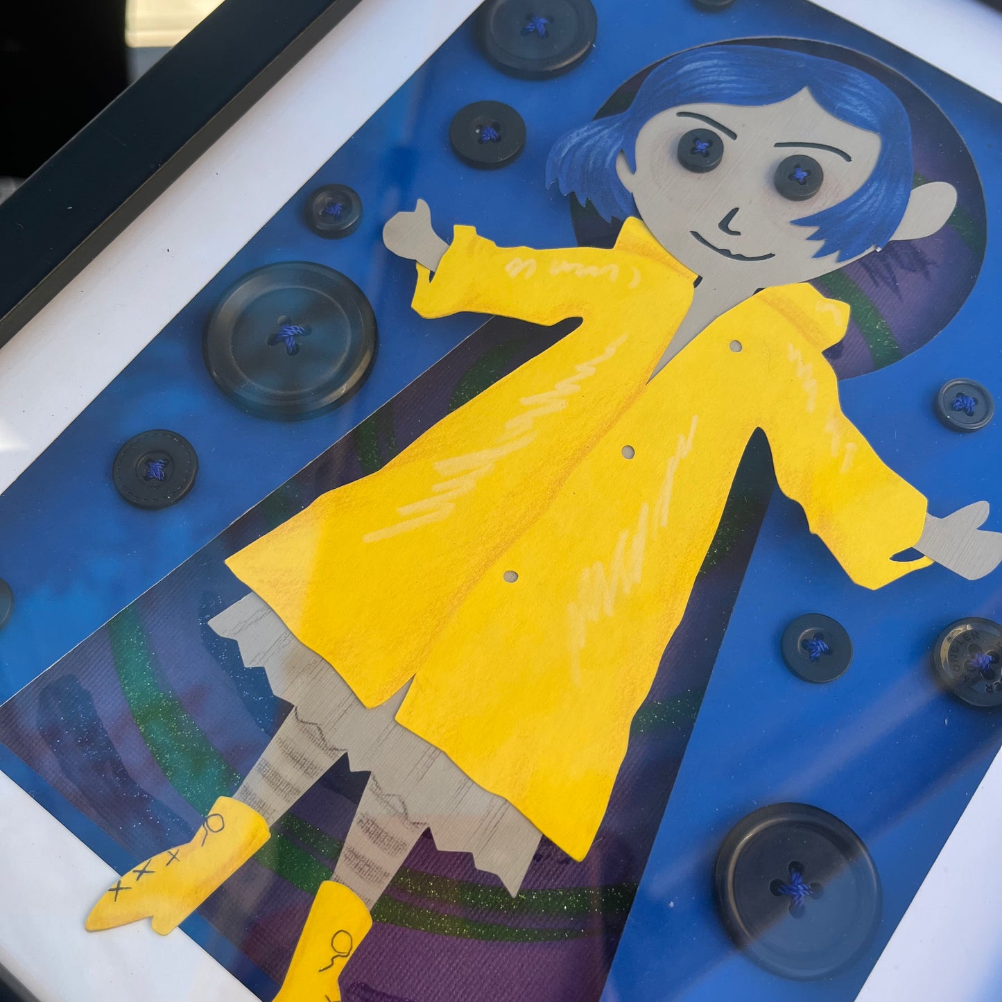 Coraline doll 8"x10"