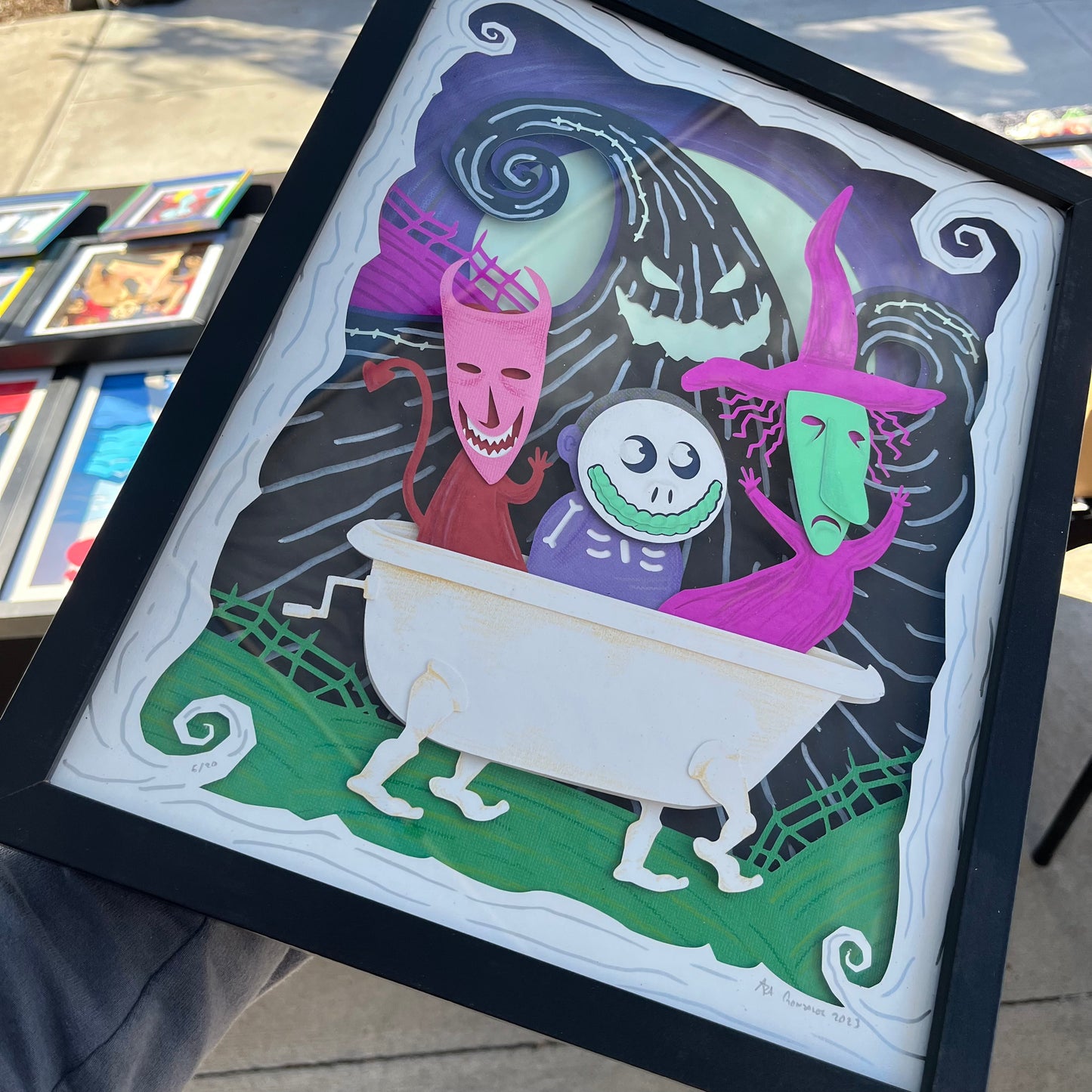 Oogie Boogie Lock Shock and Barrel 11"x14"