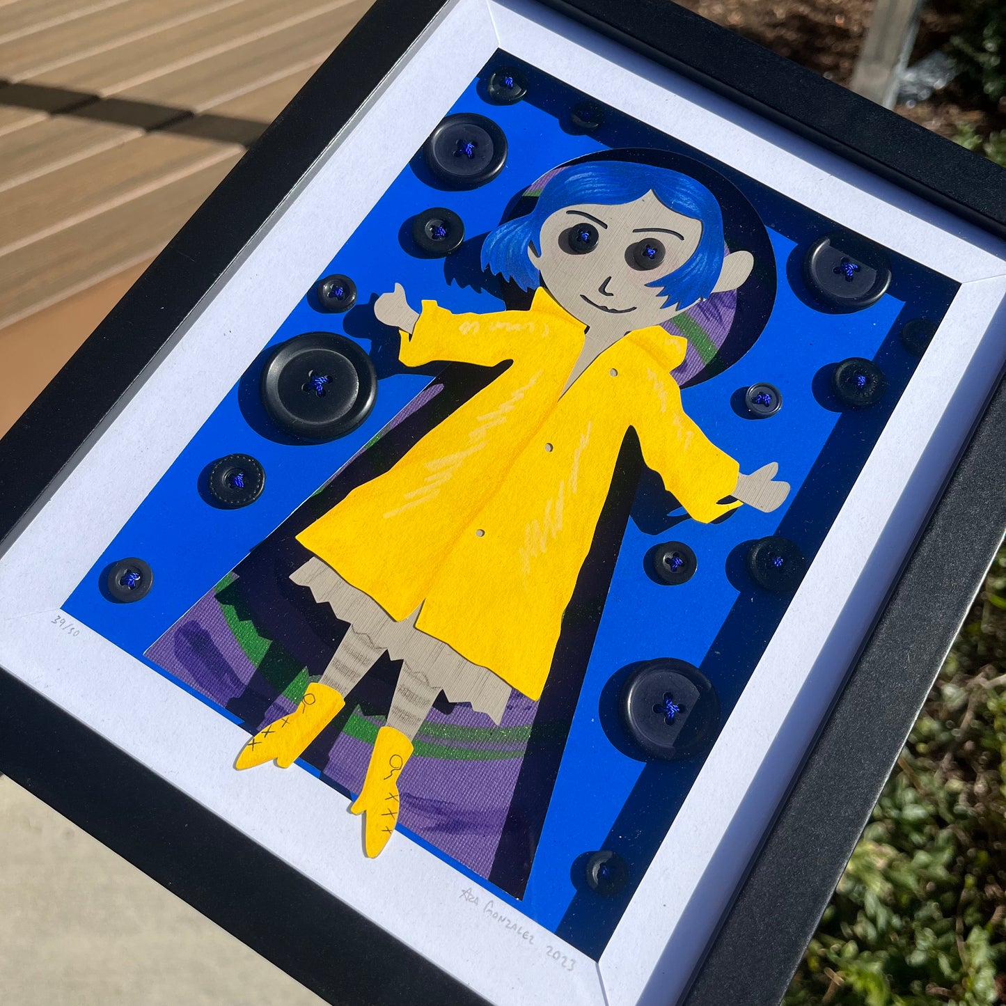 Coraline doll 8"x10"