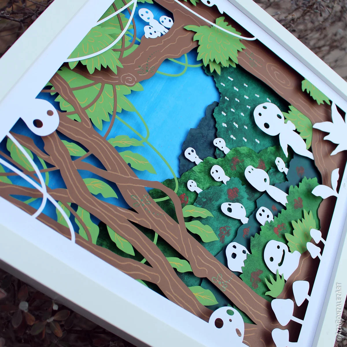 Kodama Tree Spirit from Princess Mononoke 12"x12"