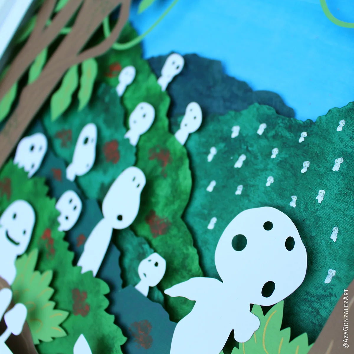 Kodama Tree Spirit from Princess Mononoke 12"x12"