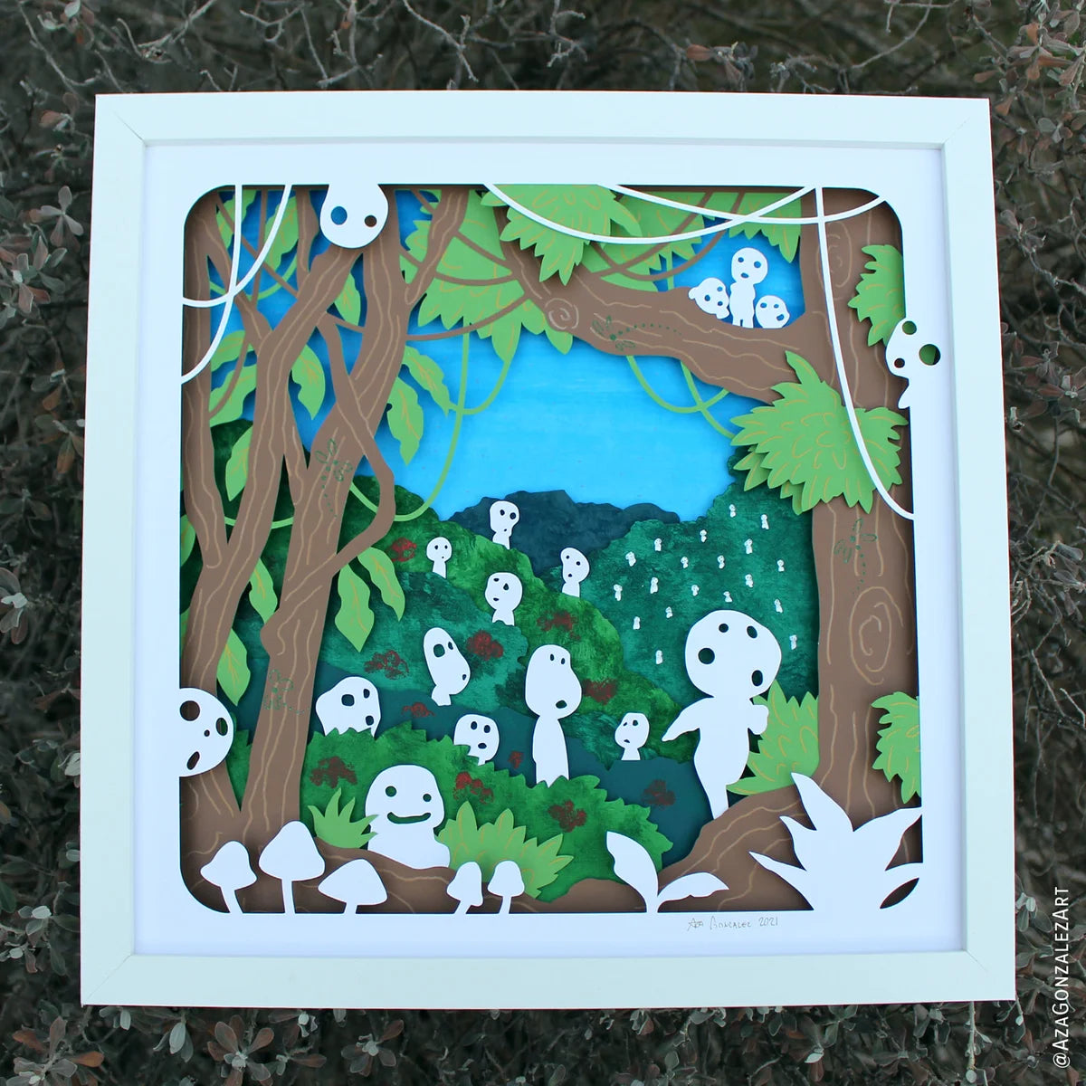 Kodama Tree Spirit from Princess Mononoke 12"x12"